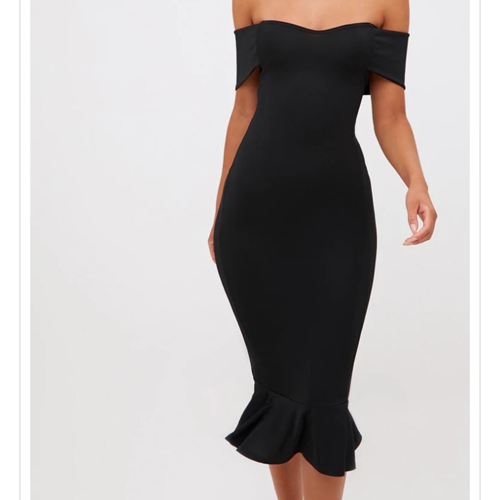 Black midi dress